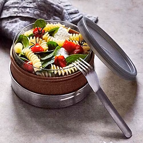 Black + Blum Leakproof Glass Lunch Bowl, 750ml, Black and Beige – 4