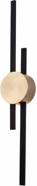 Happy Homewares Modern Ring Design LED Wall Light Fitting in Gold and Black