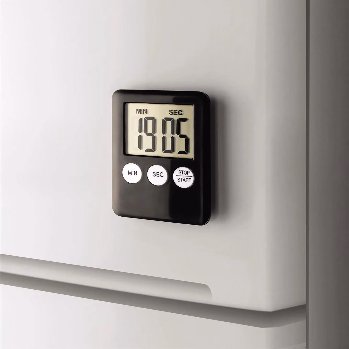 mysmartbuy Large Display Digital Kitchen Timer with Magnetic Backing and 3 Buttons, Black, W: 7.5 cm, D: 5.8 cm, H: 1.5 cm – 2