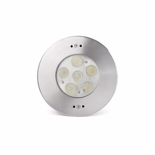Netlighting Edel LED Ground Recessed Outdoor Spotlight in Grey and Silver with Transparent Glass and Stainless Steel