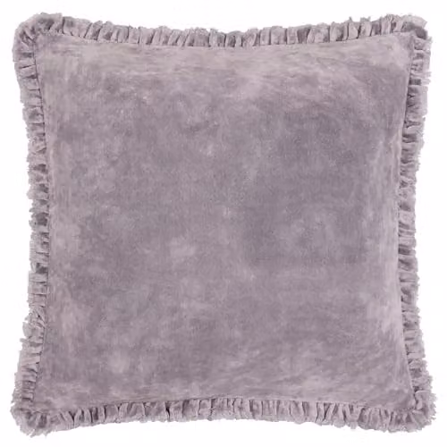 Yard Bertie Square Cotton Velvet Cushion in Pink/Purple, W/D/H: 45 x 45 x 45 cm – 1