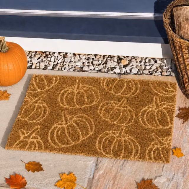 Marco Paul Pumpkin Non Slip Coir Doormat, Brown, W: 60 cm, D: 40 cm