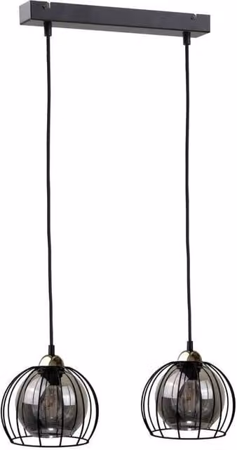 Netlighting Solo Bar Pendant Ceiling Light in Black, 50 cm, 2x E27