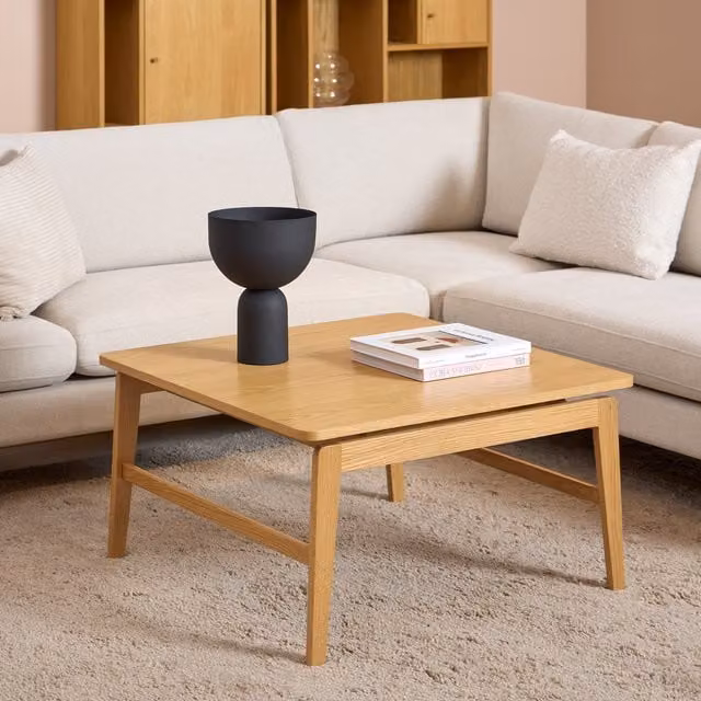 Furniture To Go Essex Square Coffee Table in Oak Brown