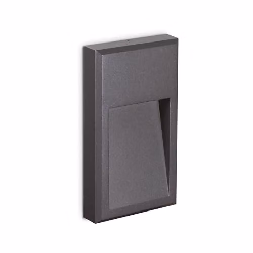 Netlighting Febe LED Outdoor Flush Wall Light in Anthracite Black with Warm White 3000K IP65 Rating – 1