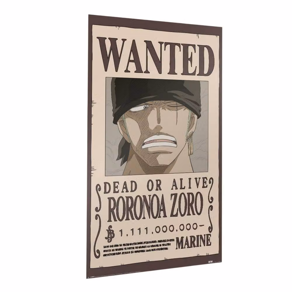 One Piece Roronoa Zoro Wanted Maxi Paper Poster, Multicolour – 2