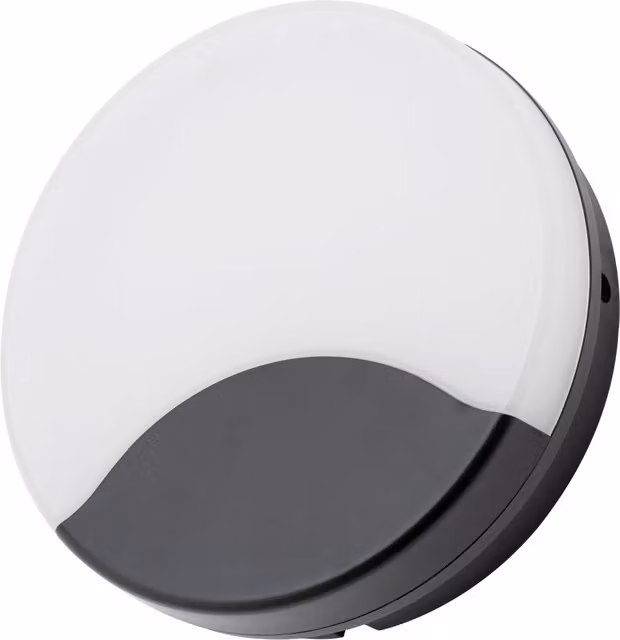 Litecraft Alford Outdoor LED Round Bulkhead Wall Light in Black