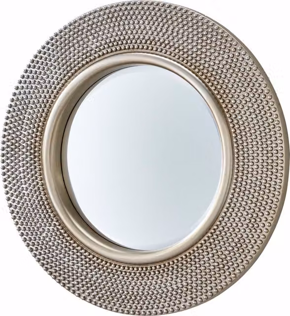 Yearn Bobble Round Wall Mirror in Silver, Diameter: 79 cm – 1
