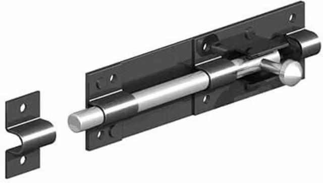 GateMate Matt Black Steel Tower Bolt (L) 100mm