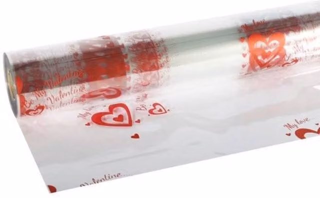 KDMD My Love Transparent Film Roll, Red, W: 80 cm, L: 100 m