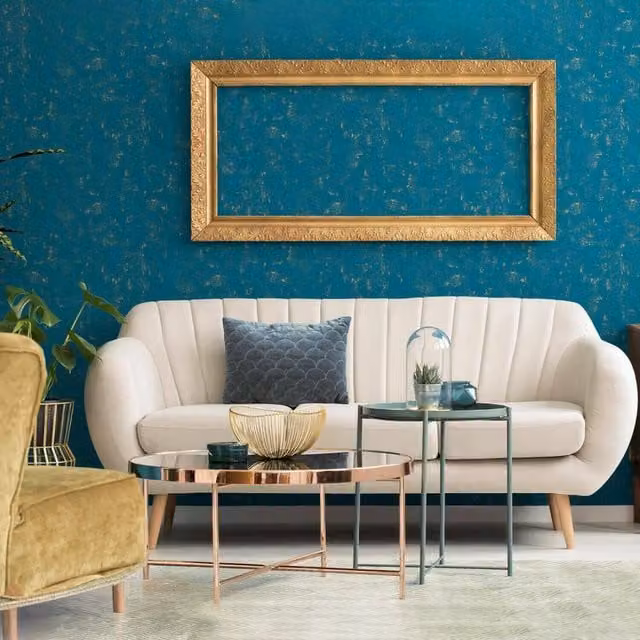 A.S. Création Industrial Concrete Effect Abstract Wallpaper in Petrol Teal