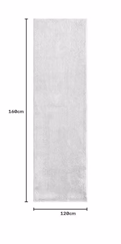 Desire Rugs Silver Plain Non-Slip Washable Modern Knitted Living Room Area Rug, W: 120 cm, L: 160 cm – 2