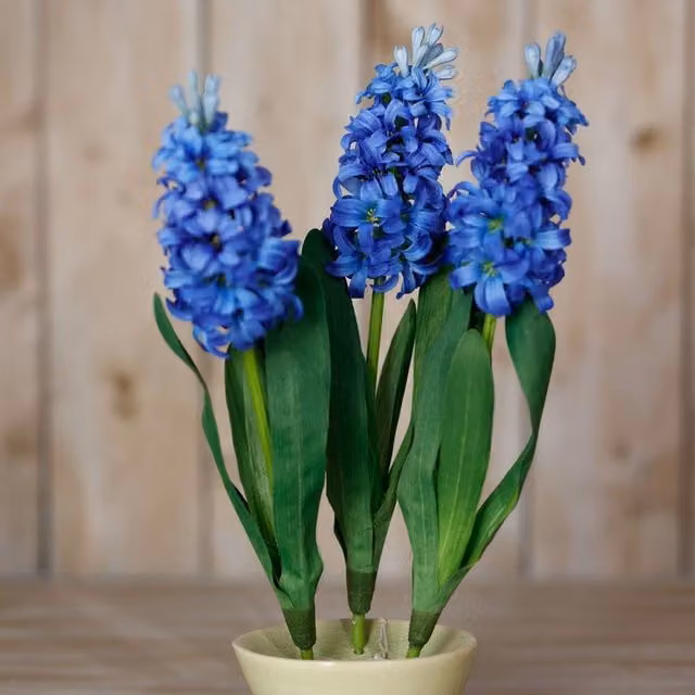 Hill Interiors Hyacinth Stem Artificial Plant in Blue – 1
