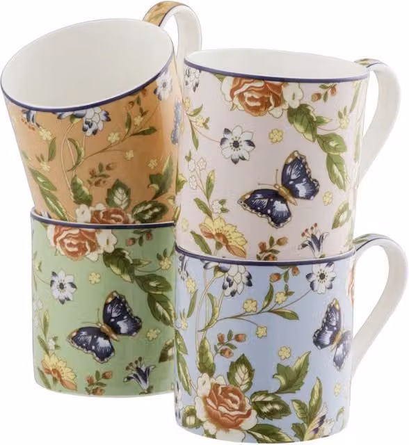 Aynsley Cottage Garden Windsor Multicolour Floral Bone China Mug Set