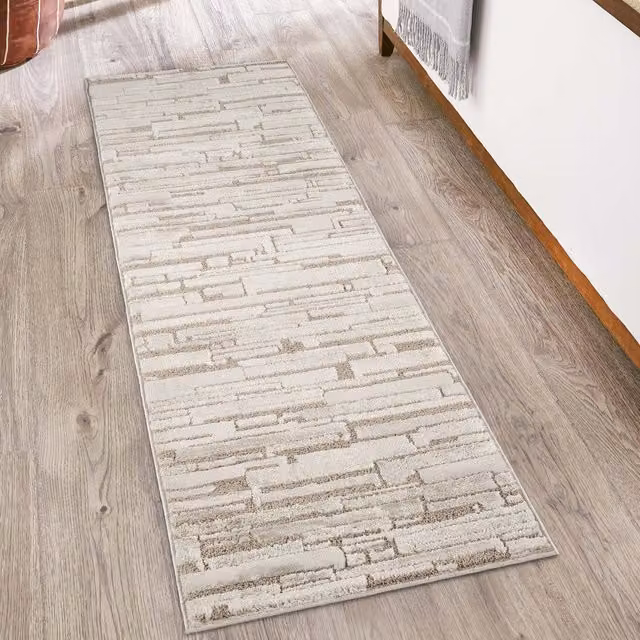 Desire Rugs Hamilton Modern Sheen Area Rug in Mocha with Bold Geometric Design, W: 220 cm