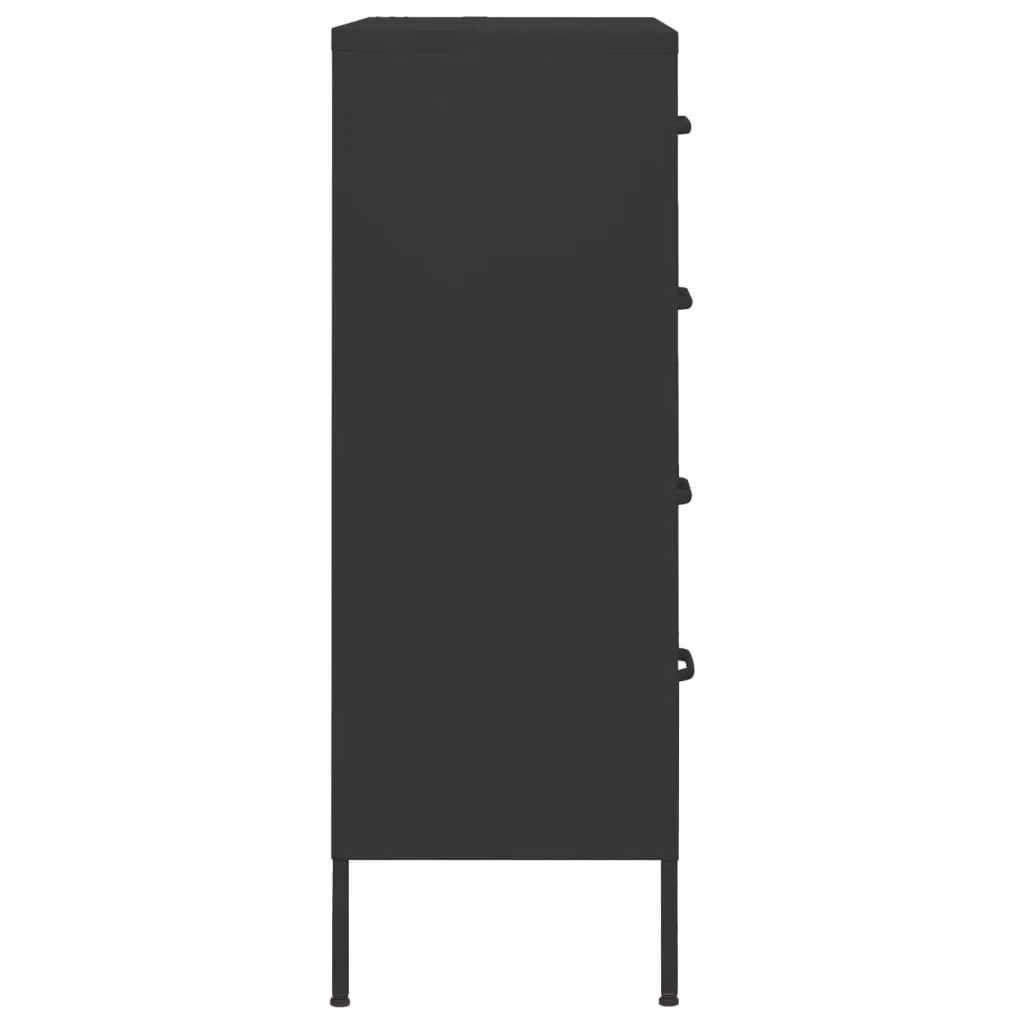 Berkfield Home Industrial Steel Chest of Drawers in Black, W/D/H: 80 x 35 x 101.5 cm – 3