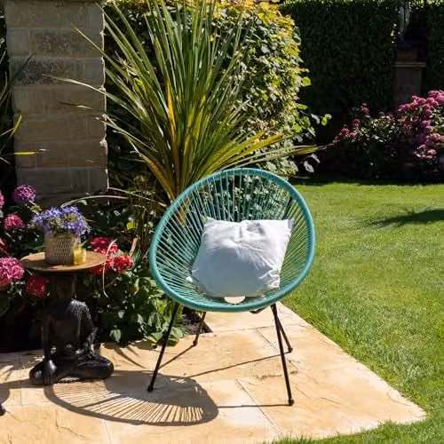Madison & Mayfair Green Egg Chair, W/D/H: 70 x 85 x 75.5 cm – 3