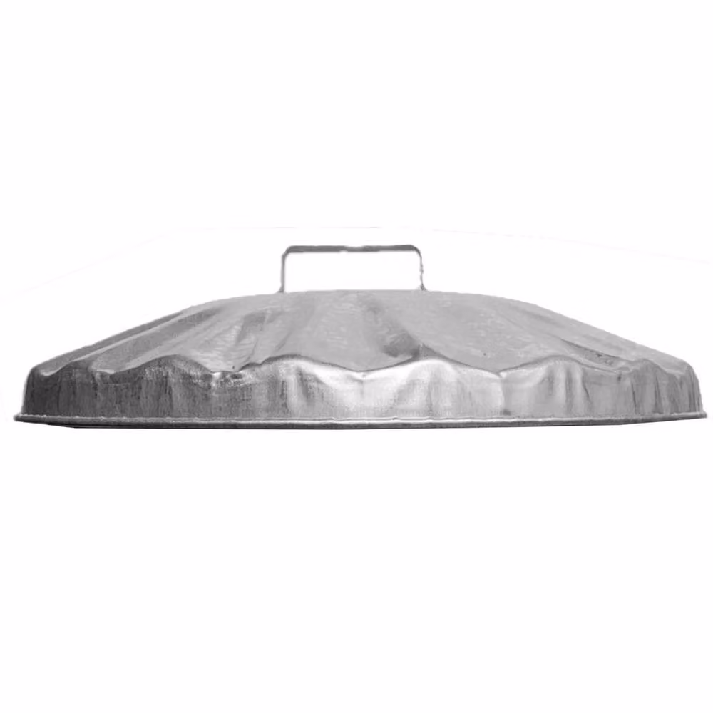 SPETLEK Galvanised Metal Dustbin Lid in Silver – 3