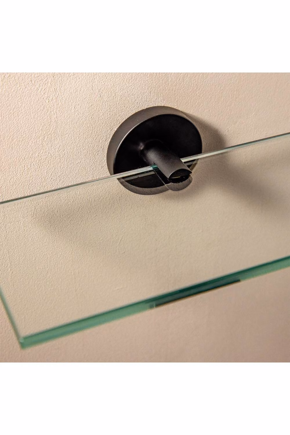 Cosmic Wall Mounted Glass and Metal Bathroom Shelf Organizer in Grey with Chrome Finish – 2