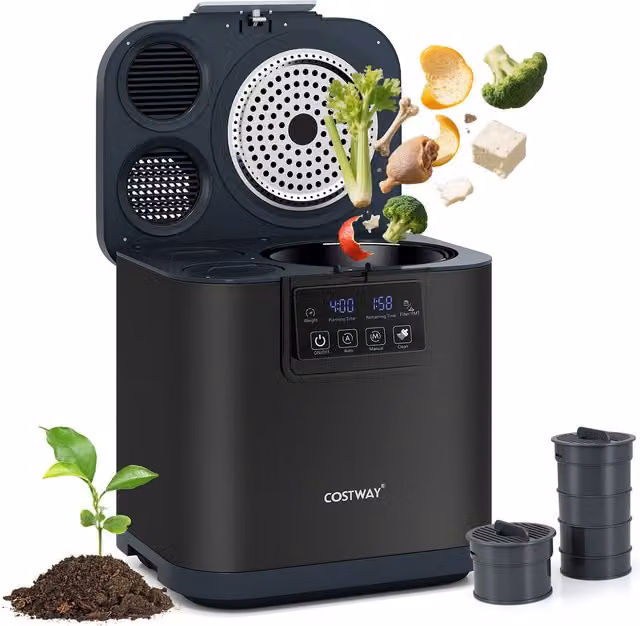 Costway 4 L Electric Composter, Black