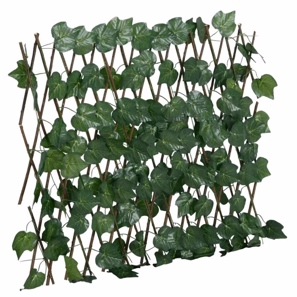 Berkfield Home Artificial Grape Leaf Trellis, Green, W: 190 cm, H: 60 cm – 2