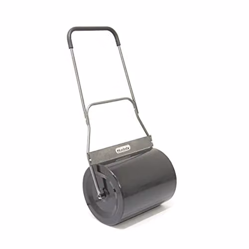 The Handy THGR Steel Lawn Roller with Scraper, Black, Drum Width: 48 cm