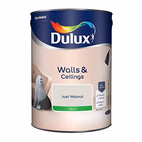 Dulux Silk Emulsion Paint for Walls and Ceilings, Just Walnut, Brown, 5 l – 2