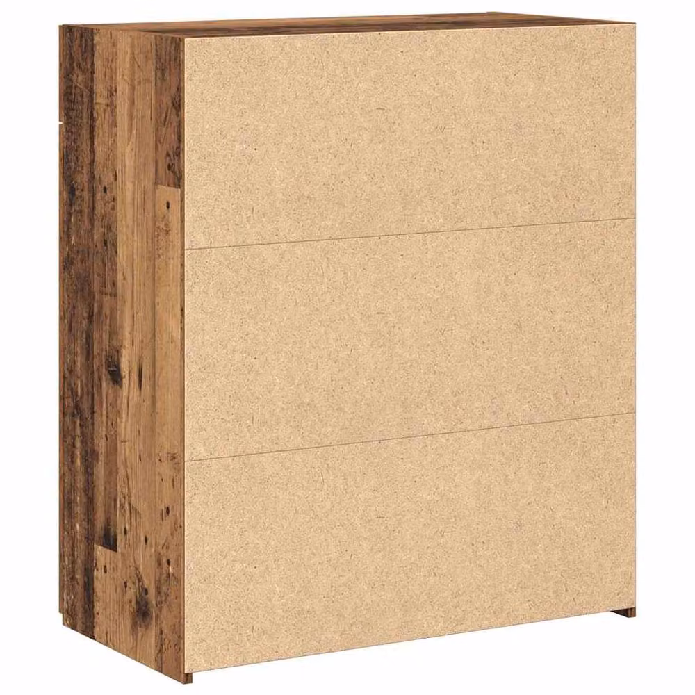 Berkfield Home Rustic Brown Wall Mounted Storage Cabinet with Hinged Doors and Internal Shelves, W/D/H: 80 x 42.5 x 93.5 cm – 4