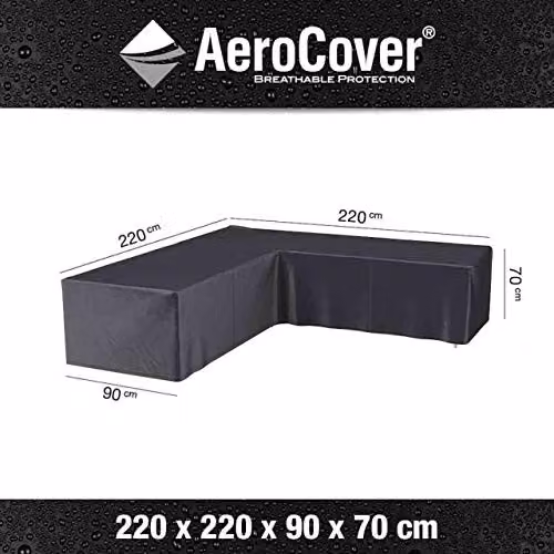 AeroCover Protective L-Shape Corner Sofa Cover in Anthracite Grey, W/D/H: 220 x 220 x 90 cm – 2