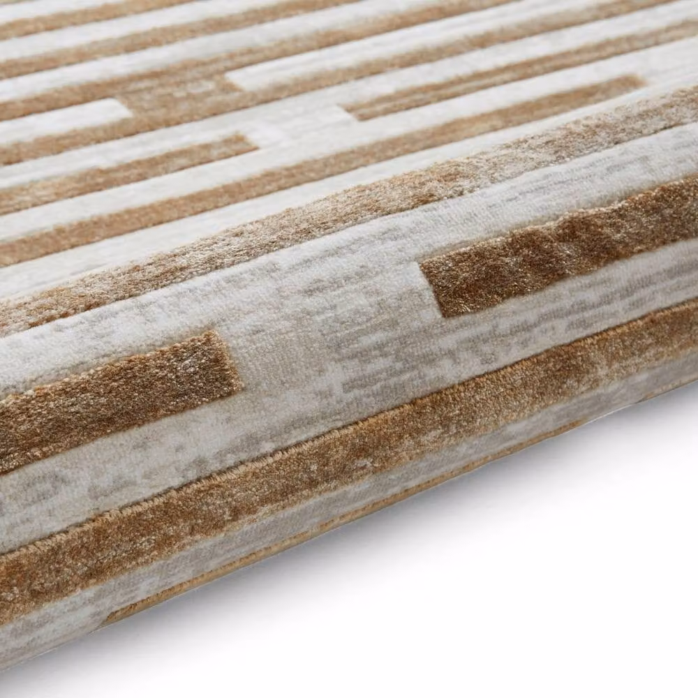 The Rug Shop UK Beige Modern Abstract Striped Easy to Clean Area Rug W: 200 cm, L: 290 cm – 2