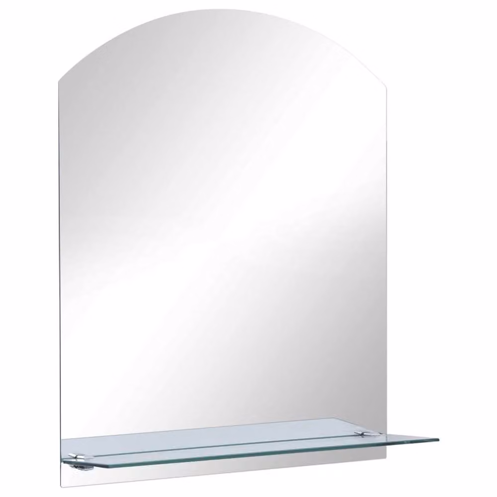 Berkfield Home Minimalist Wall Mirror with Shelf in Silver, W: 50 cm, H: 30 cm – 2