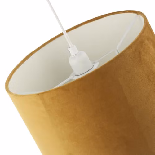Happy Homewares Modern Round Fabric Lamp Shade in Yellow, Diameter: 30 cm – 2