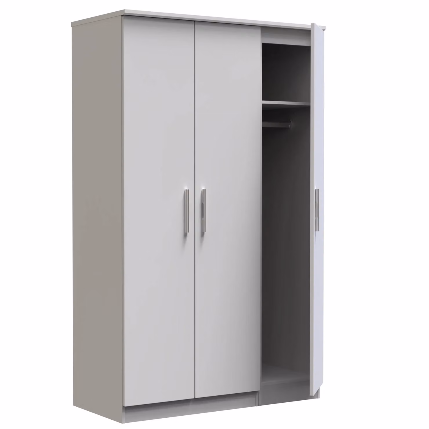 Ready Assembled 2 U Windsor Triple Plain Wardrobe in Mid Grey – 2