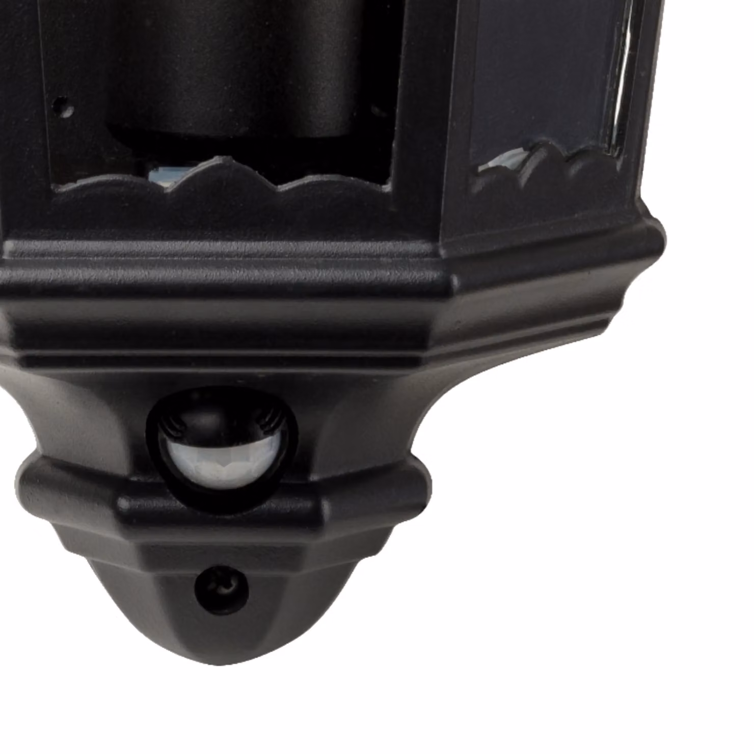 First Choice Lighting Sienna Black Outdoor Half Lantern Wall Light with PIR Motion Sensor – 2