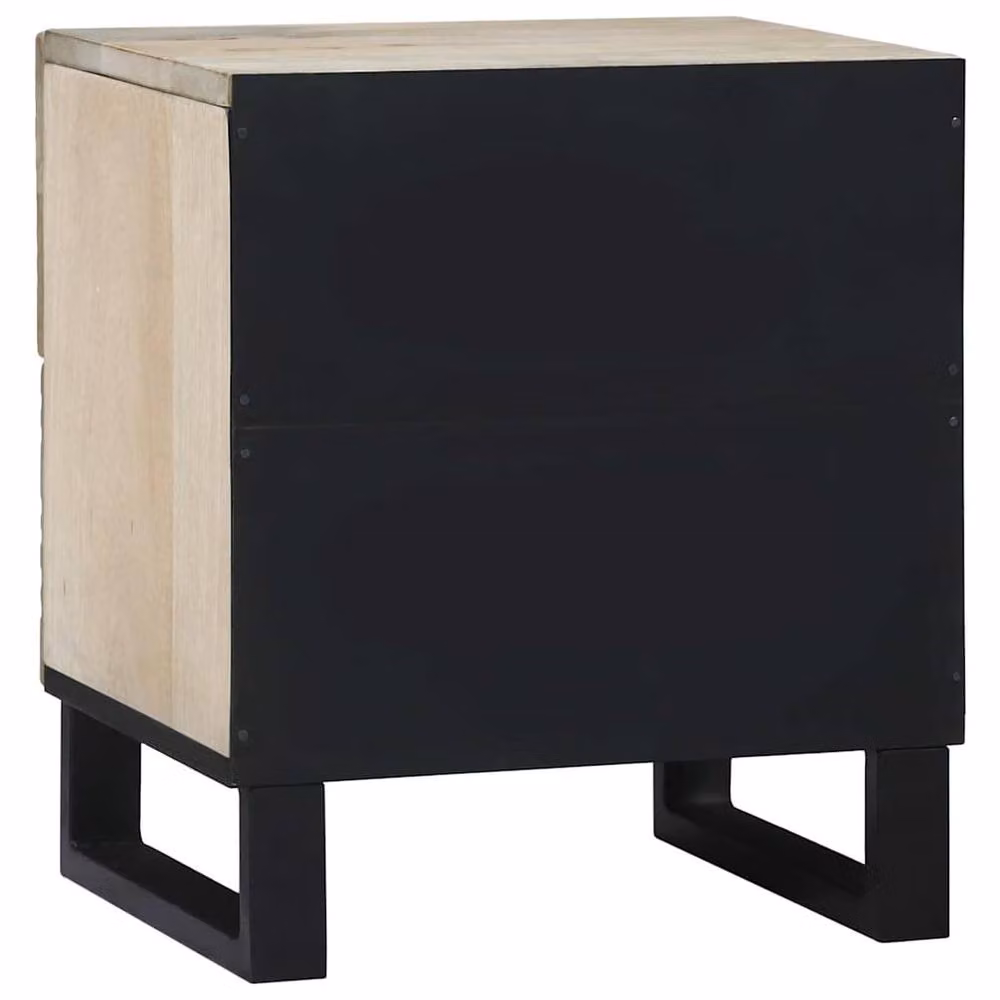 Berkfield Home Bedside Tables with Drawer, 2 Piece Set, Walnut, W: 40 cm, D: 33.5 cm, H: 46 cm – 6