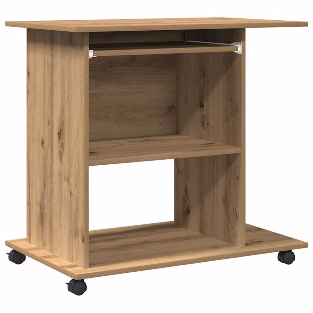 Berkfield Home Modern Computer Desk in Artisan Oak Brown, W/D/H: 80 x 50 x 75 cm – 2