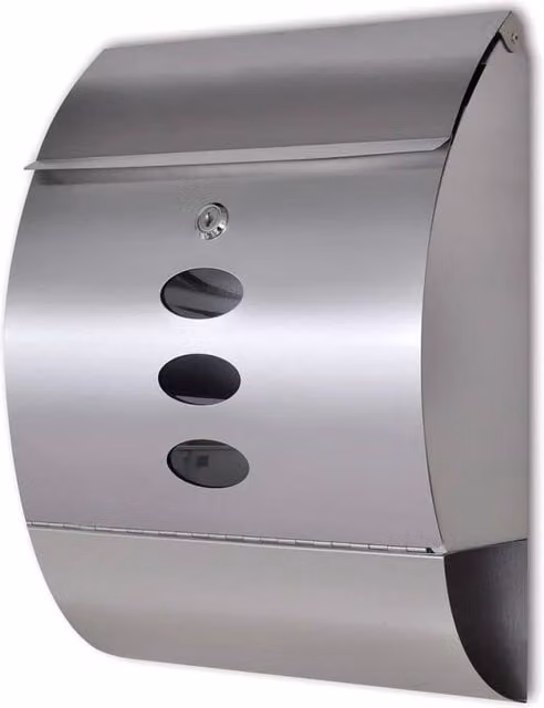 Berkfield Home Stainless Steel Mailbox in Silver – 1