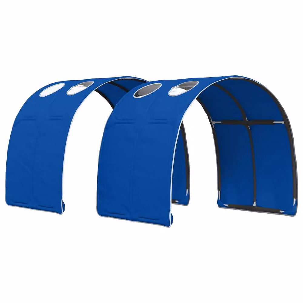 Berkfield Home 3-Piece Childrens Bed with Tunnel in Brown and Blue Sonoma Engineered Wood – 3