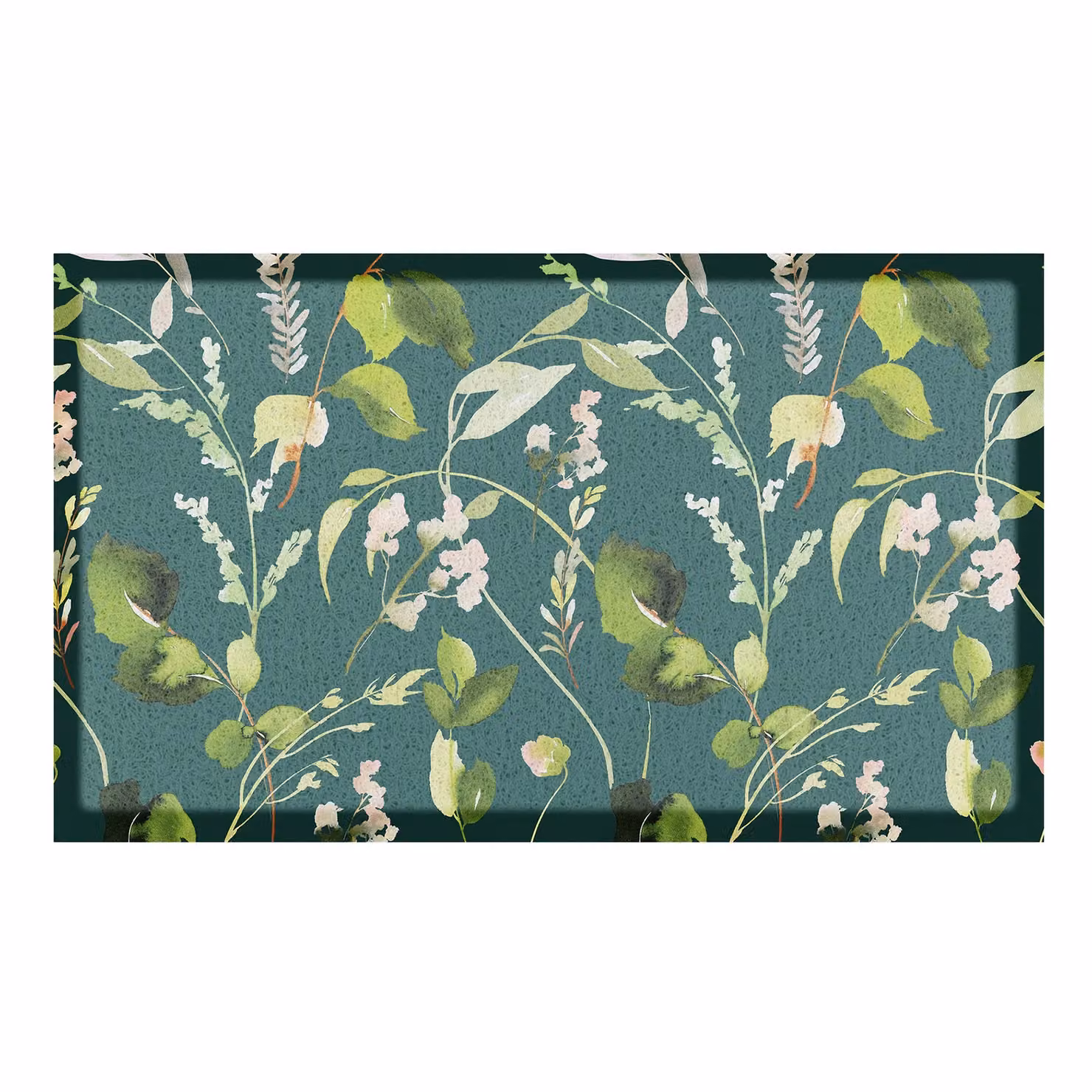 Artsy Mats Watercolour Leaves Indoor Outdoor Doormat, Green, W: 70 cm, D: 40 cm – 3