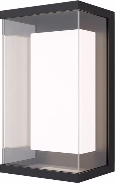 Netlighting Baker Street Modern Outdoor Wall Lamp in Black with Warm White LED and IP65 Rating