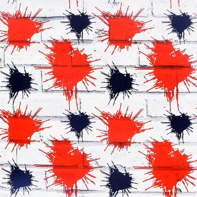 I Love Wallpaper Abstract Splat Wallpaper in Red and Black