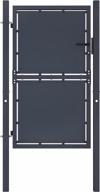 Berkfield Home Anthracite Steel Swing Garden Gate W: 100 cm, H: 200 cm – 1