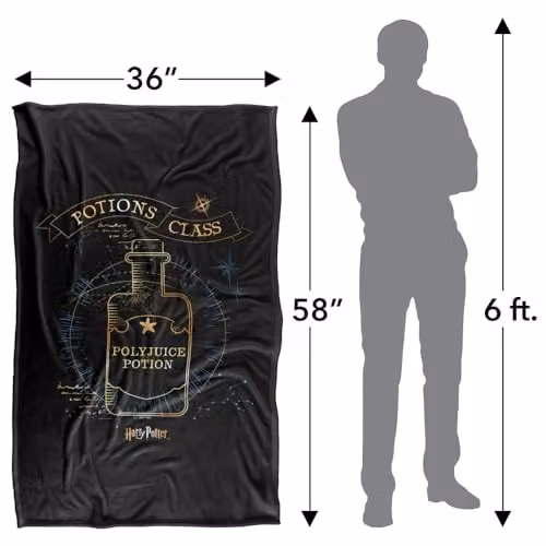 LOGOVISION Harry Potter Potions Class Super Soft Fleece Throw Blanket, Multicolour, W: 91.44 cm, L: 147 cm – 4