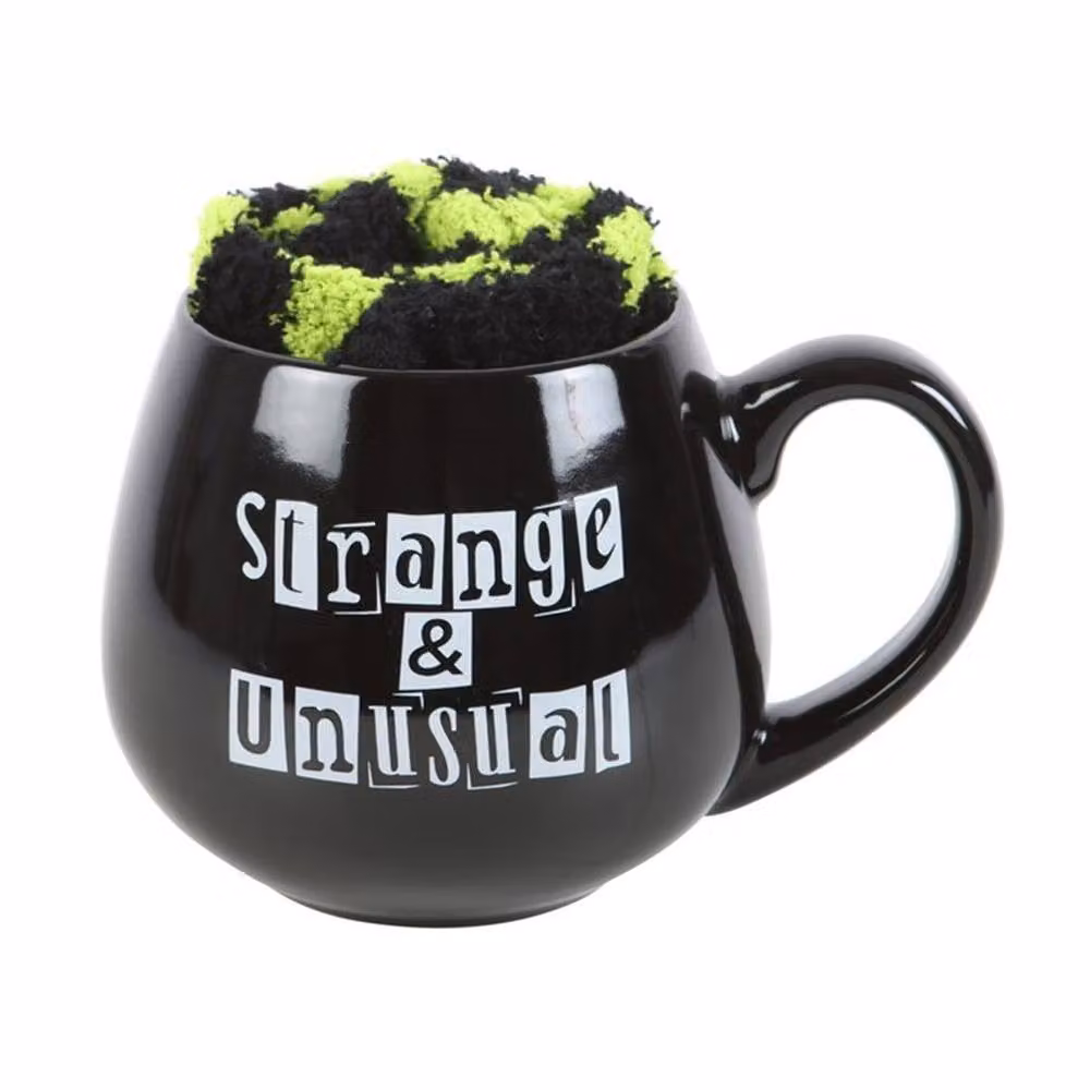 Uniqueful Strange and Unusual Mug and Socks Set in Multicolour and Black, 550ml – 3