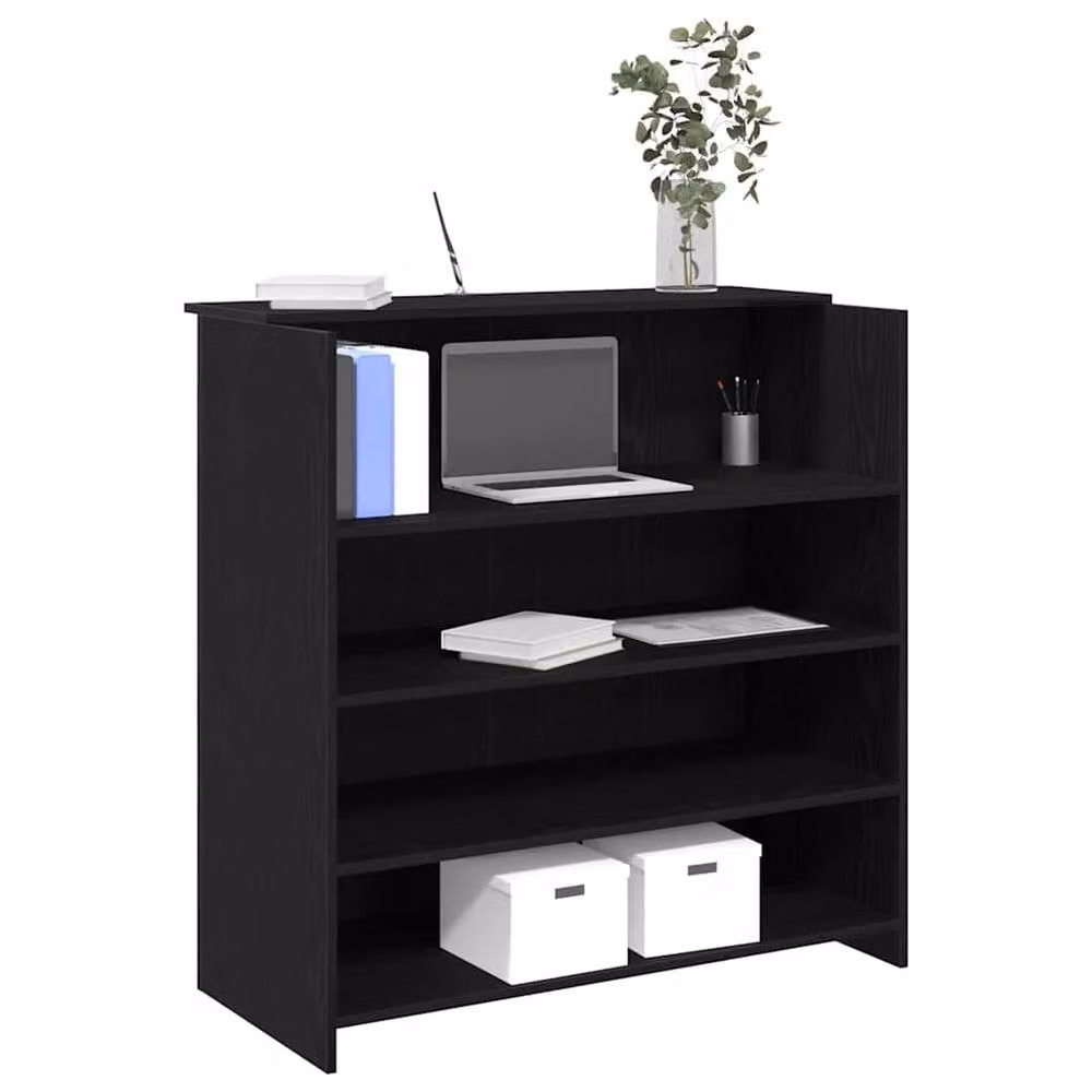Berkfield Home Black Oak Reception Desk, W/D/H: 100 x 50 x 103.5 cm – 2