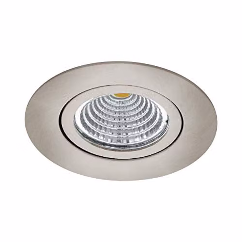 Loops Round Recessed LED Downlight in Silver Aluminium for Kitchen and Interior Use