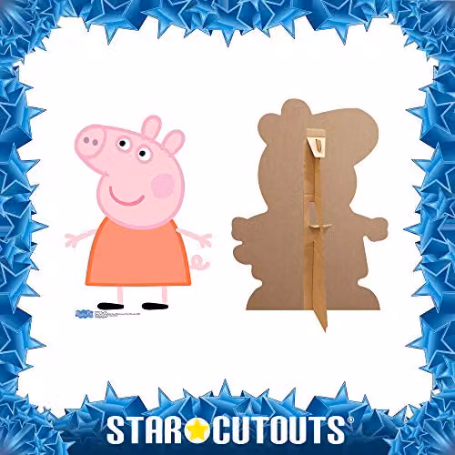 Star Cutouts SC543 Peppa Pig Party Cardboard Cutout, Pink, Height: 79 cm – 3