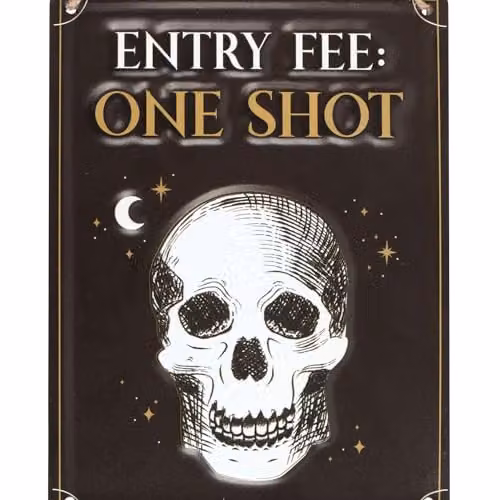 Something Different Wholesale Gothic Metal Hanging Sign in Black and Brown – 1