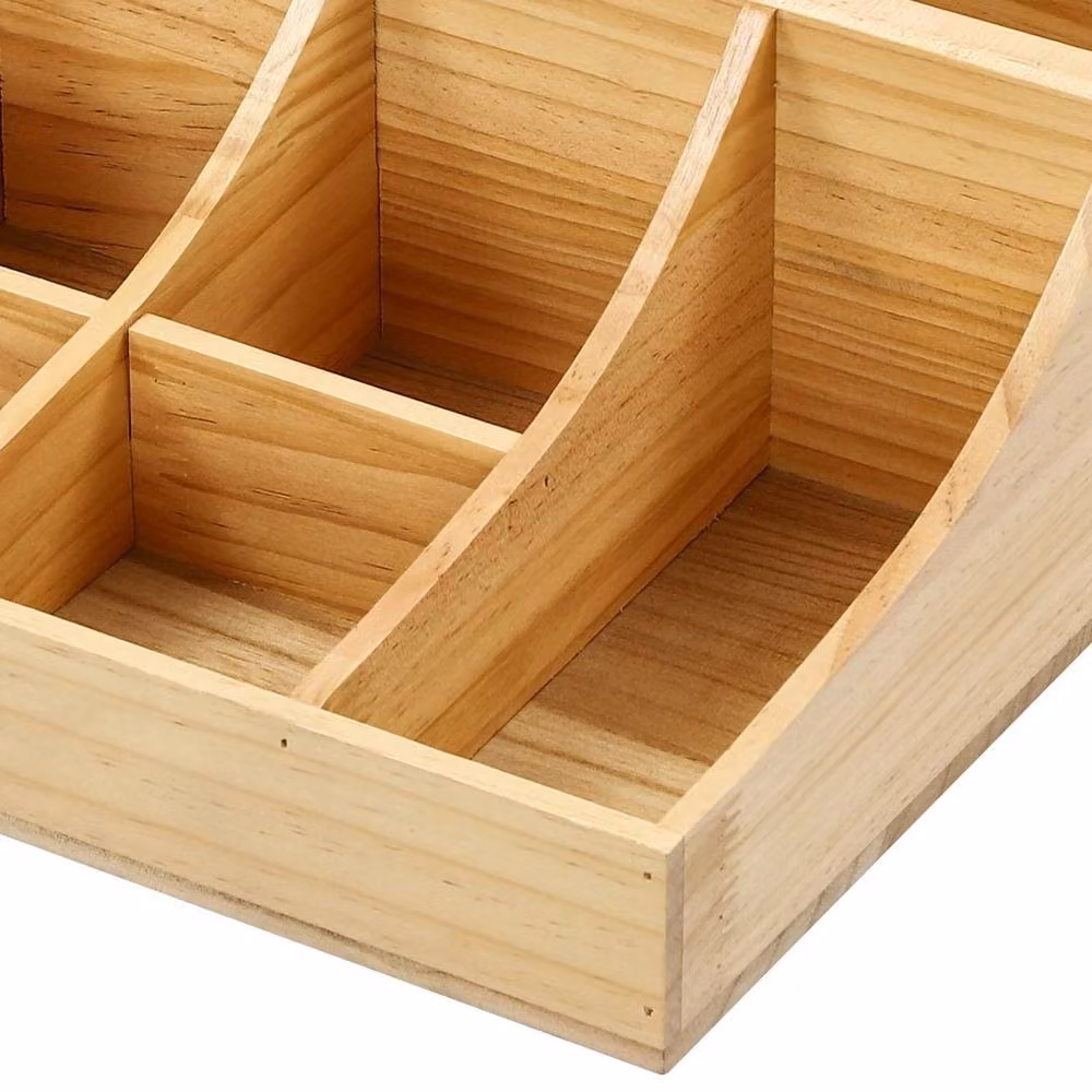 PAWNORA Pine Condiment Organizer in Brown Wood – 3
