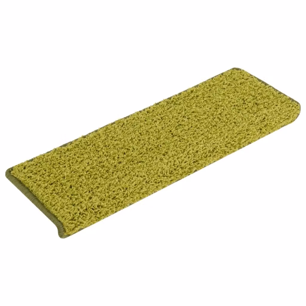 Berkfield Home Non-Slip Self-Adhesive Carpet Stair Treads, 15 Pieces, Green, W: 65 cm, D: 21 cm, H: 4 cm – 2
